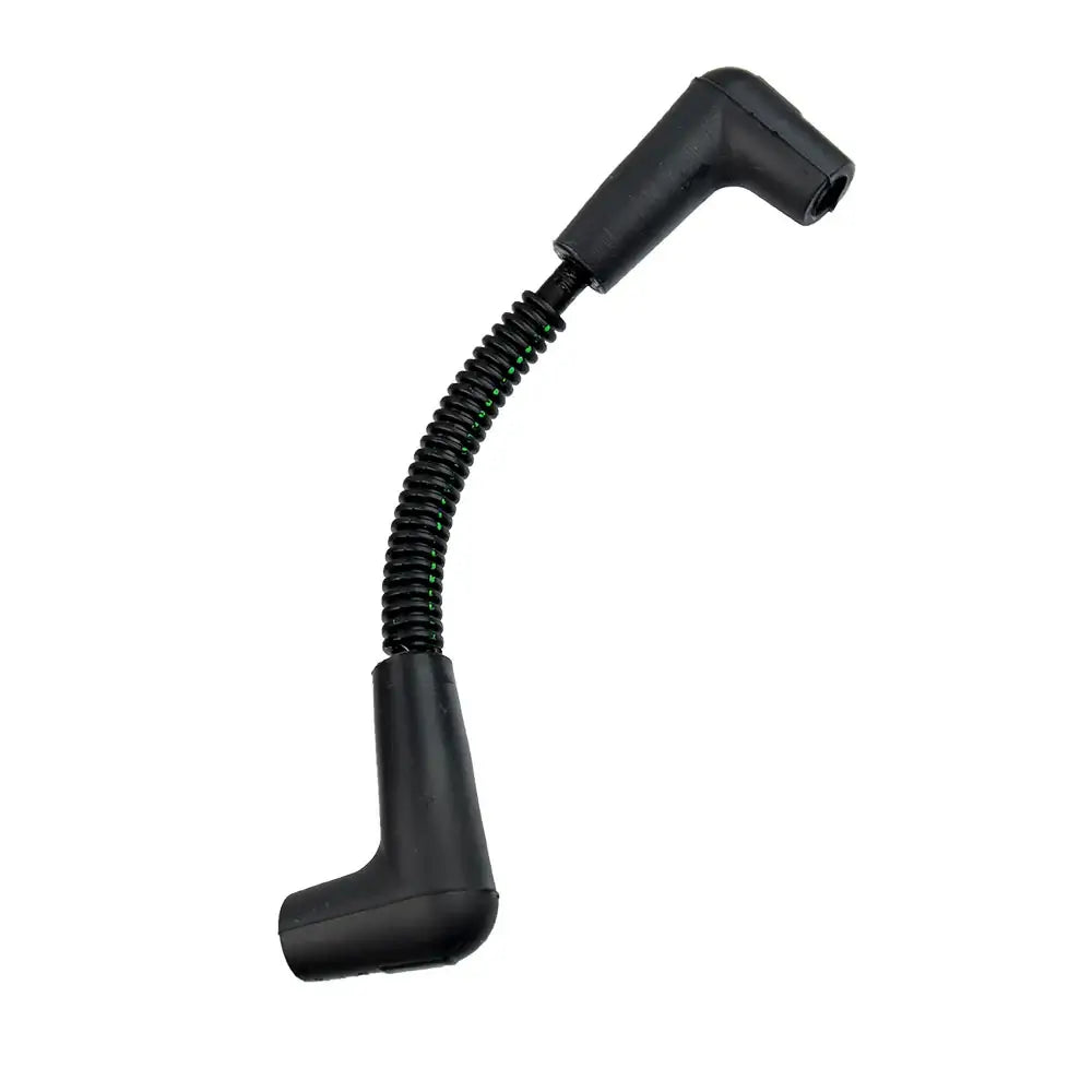 A black ignition cable for a snowmobile, 177mm long, with a right angle bend at one end.