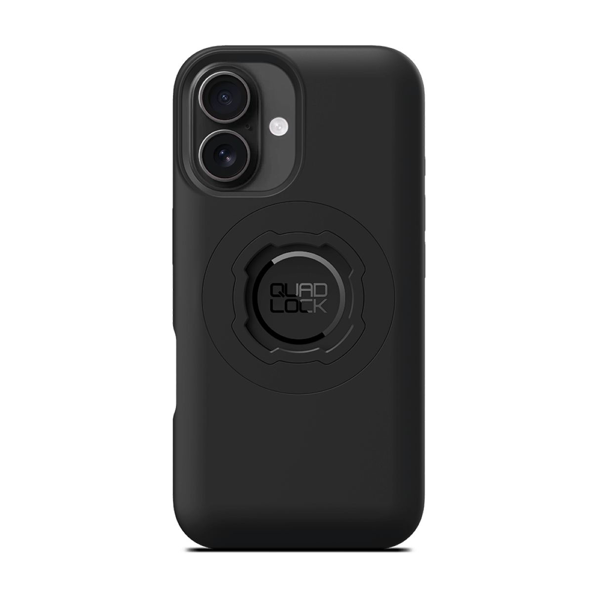 Black QuadLock phone case on white background
