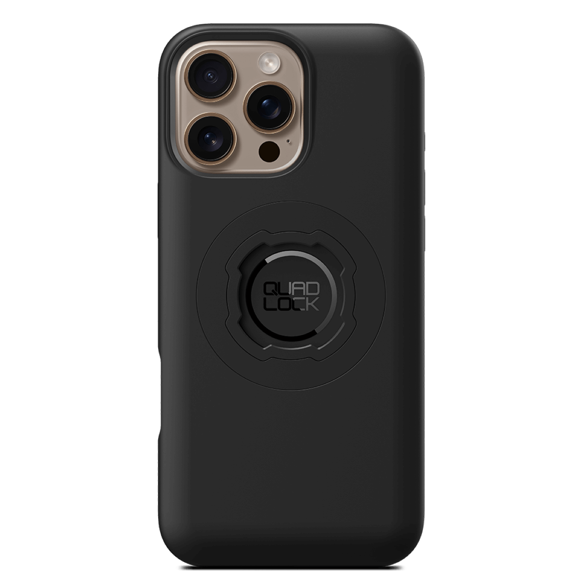 Black QuadLock phone case on white background