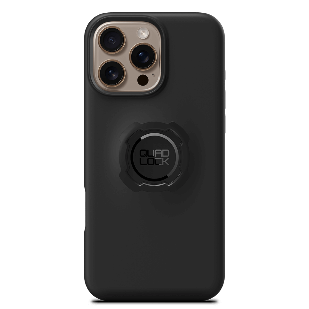 Black QuadLock phone case on white background