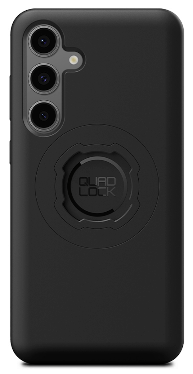 Black QuadLock phone case on white background