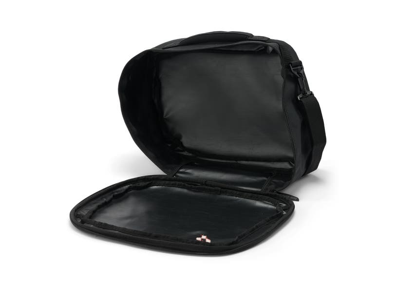 Can-Am Spyder soft side cargo travel bag open showing main compartment for Spyder RT