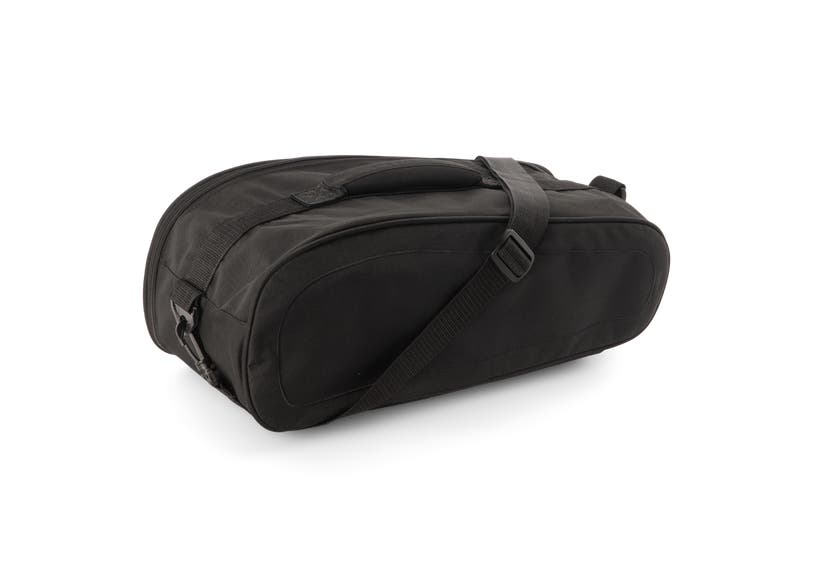 Black Can-Am Spyder deluxe saddlebag liner with shoulder strap, 20L capacity, F3-T F3 Limited