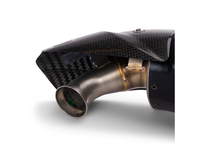 Akrapovič Sinister slip-on silencer with carbon fiber heat shield for Can-Am Spyder F3 F3-S