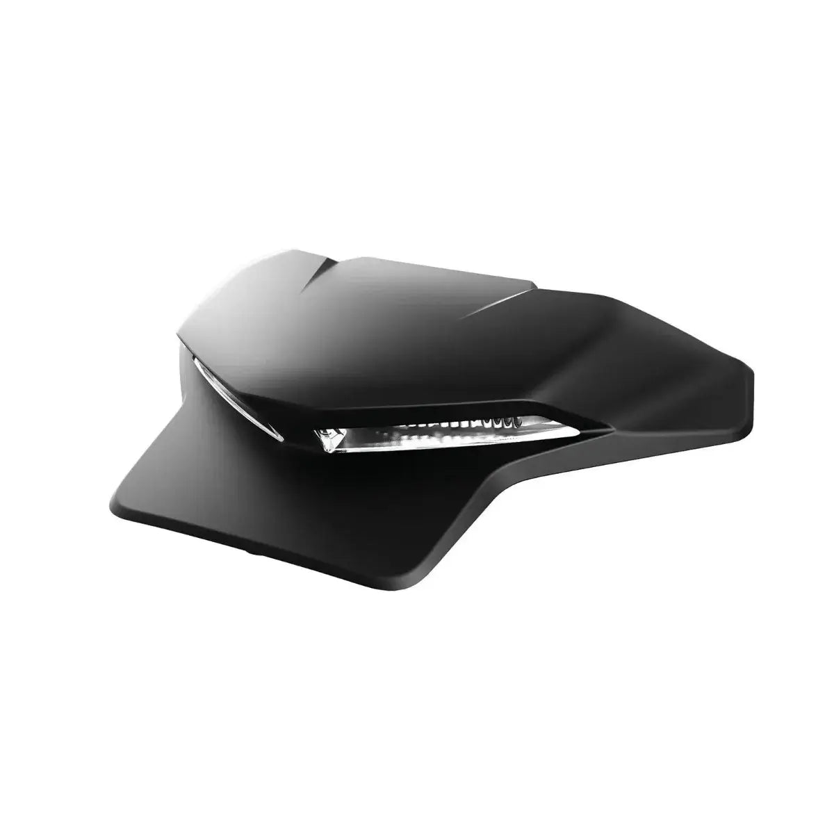 Motorcycle headlights on white background