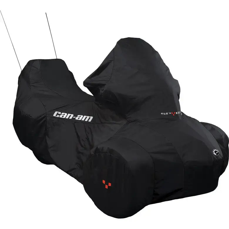 Can-Am three wheel motorcycle cover on white background