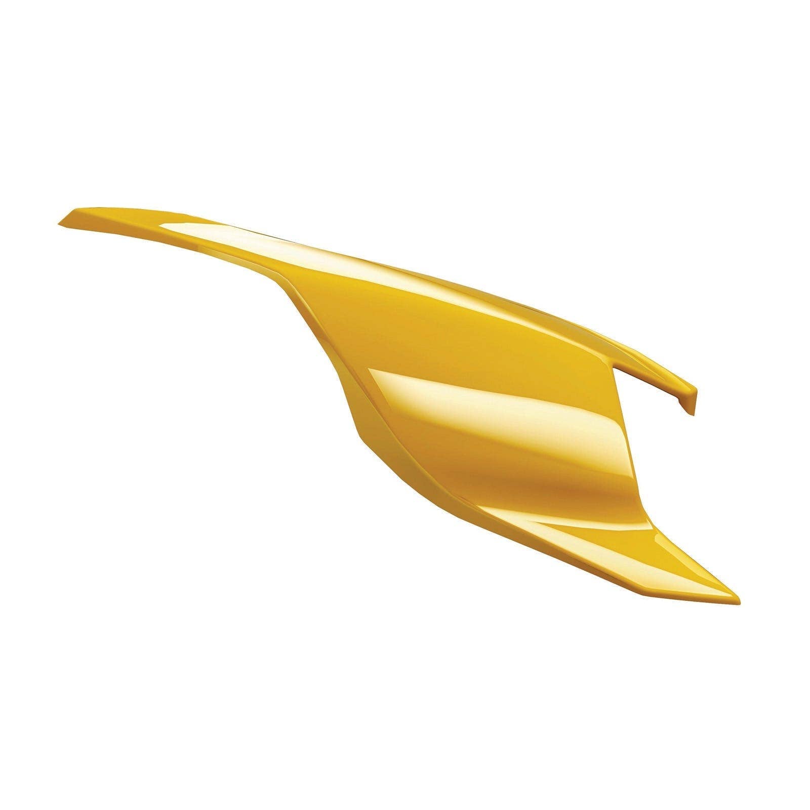 Yellow OEM side panel for Can-Am Ryker classic body kit, angled view