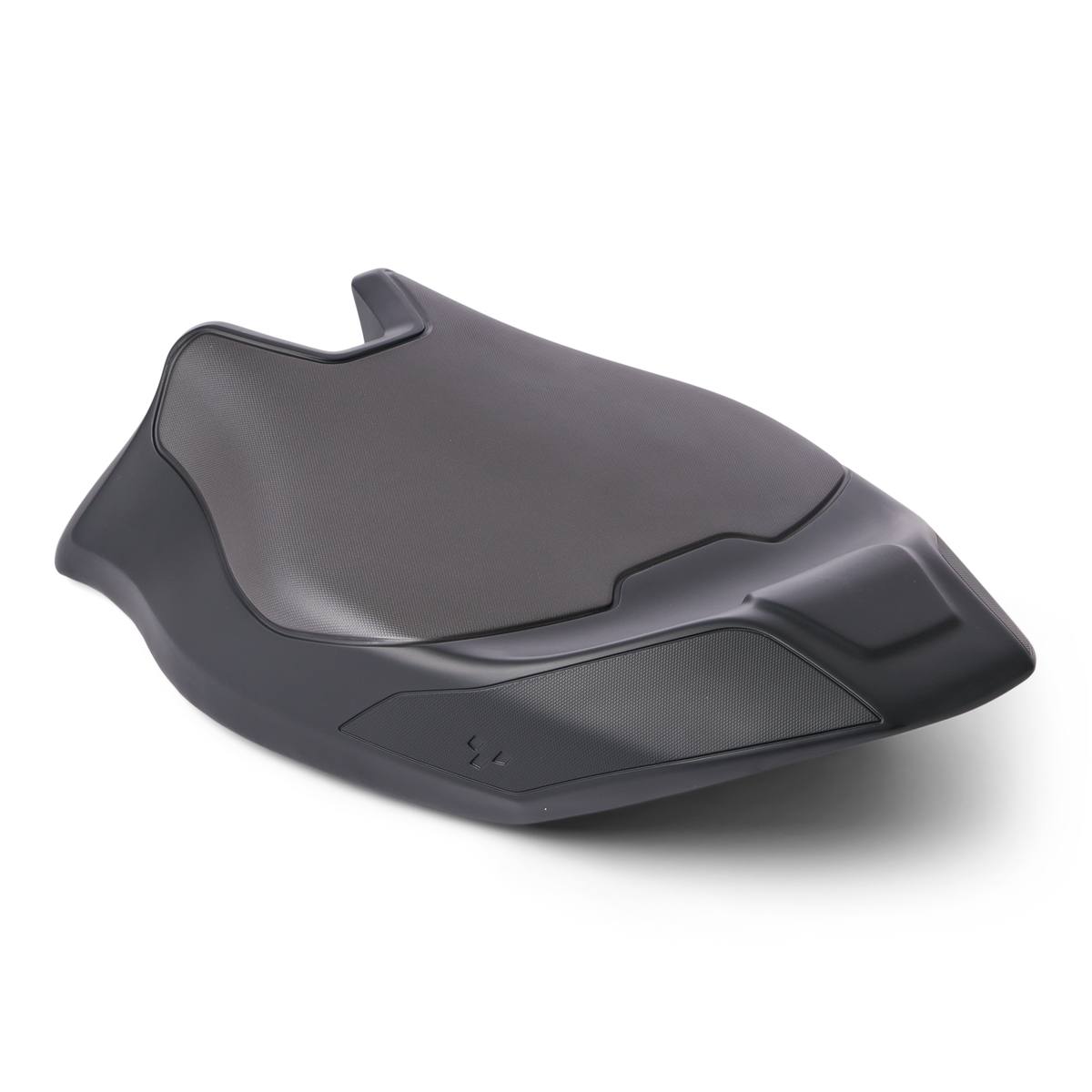 Can-Am Ryker solo driver comfort seat black textured OEM replacement seat angled view