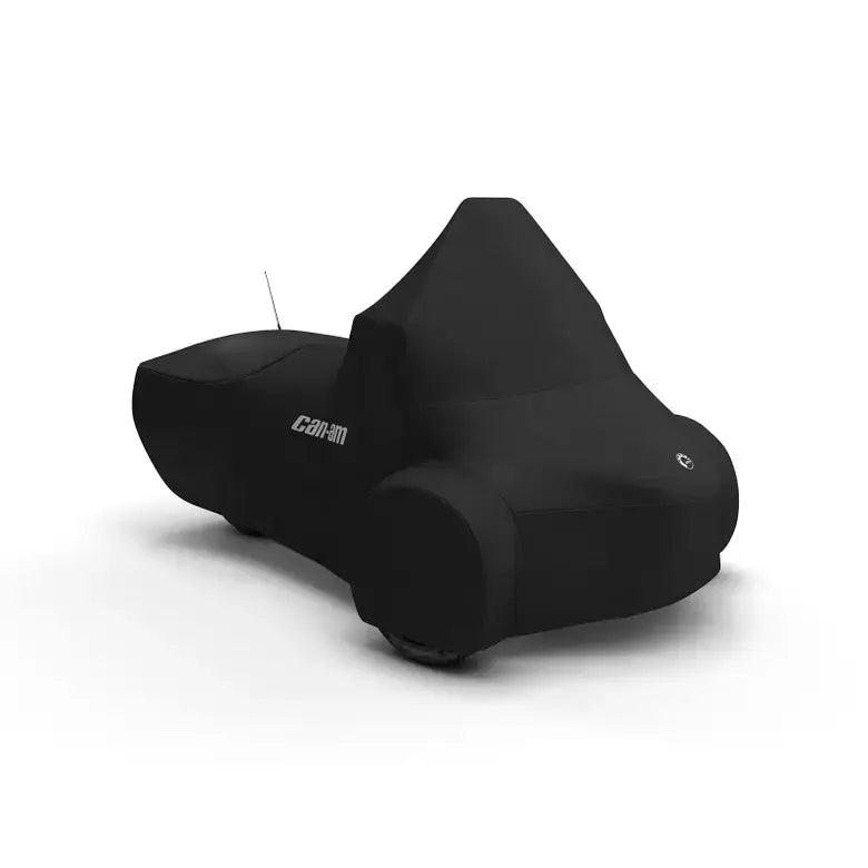 Can-Am three wheel motorcycle cover on white background