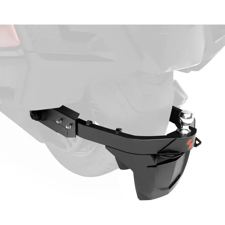 motorcycle tow hitch system on white background