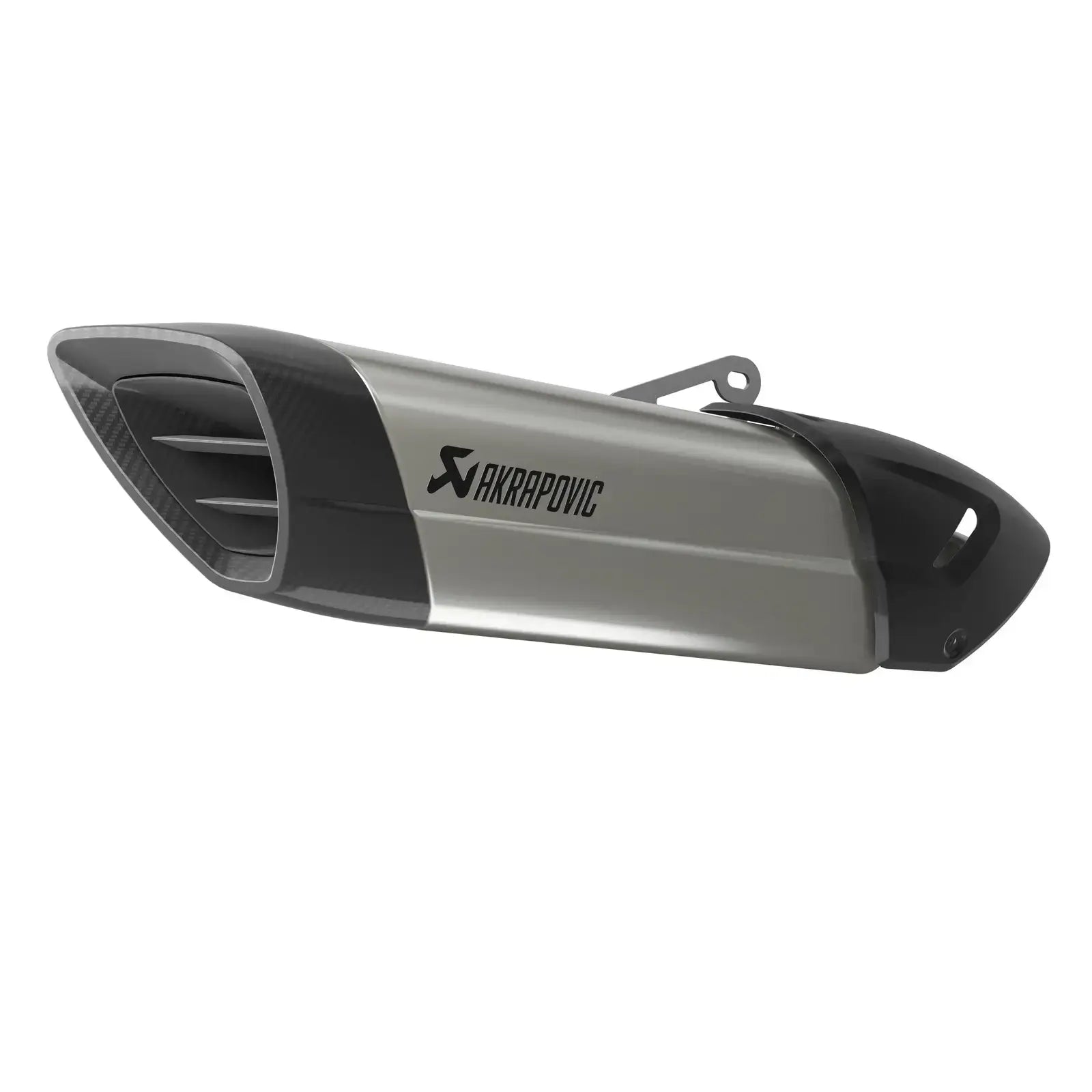 Akrapovic exhaust pipe on a white background