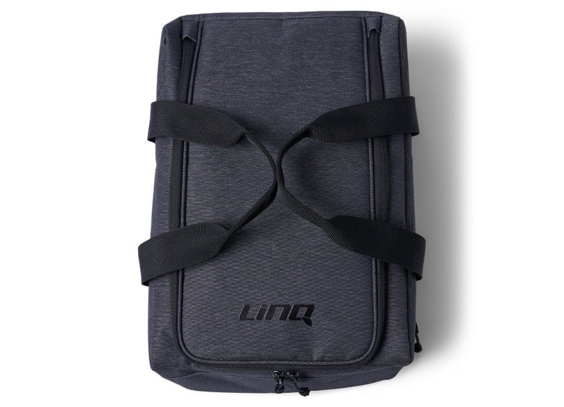 Can-Am Ryker LinQ top case inner liner bag gray with black straps front view