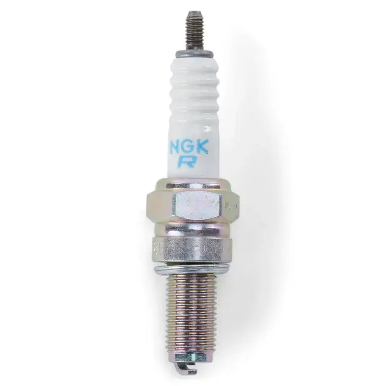 Spark plug with NGK branding on a white background
