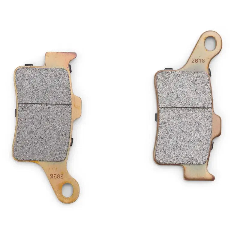 Two brake pads on a white background