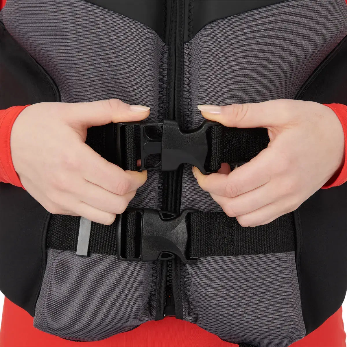 Person with life jacket on