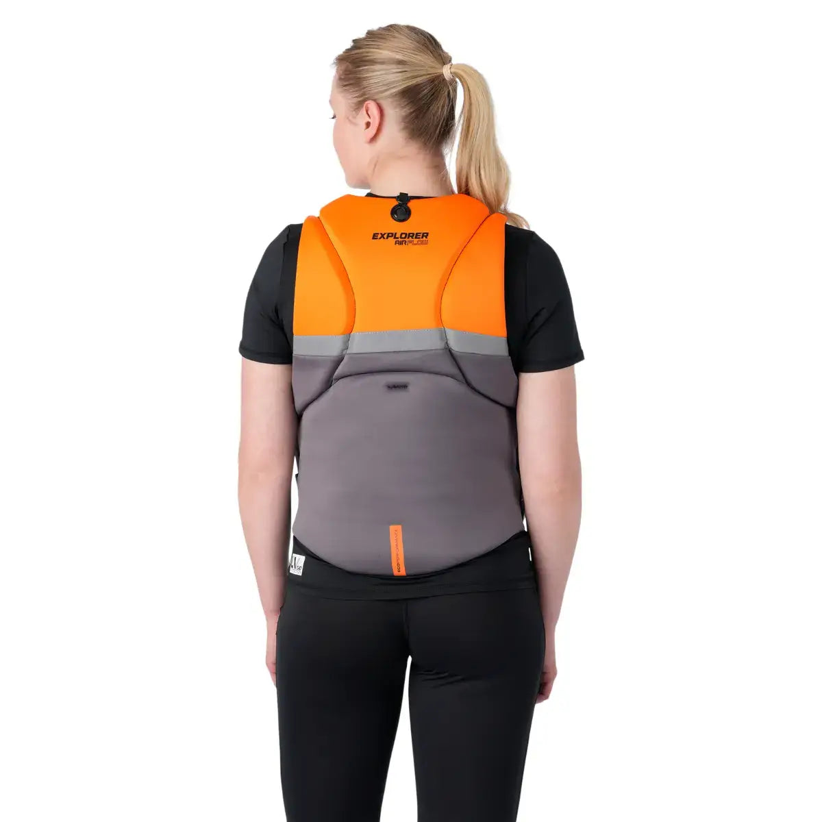 Person with life jacket on