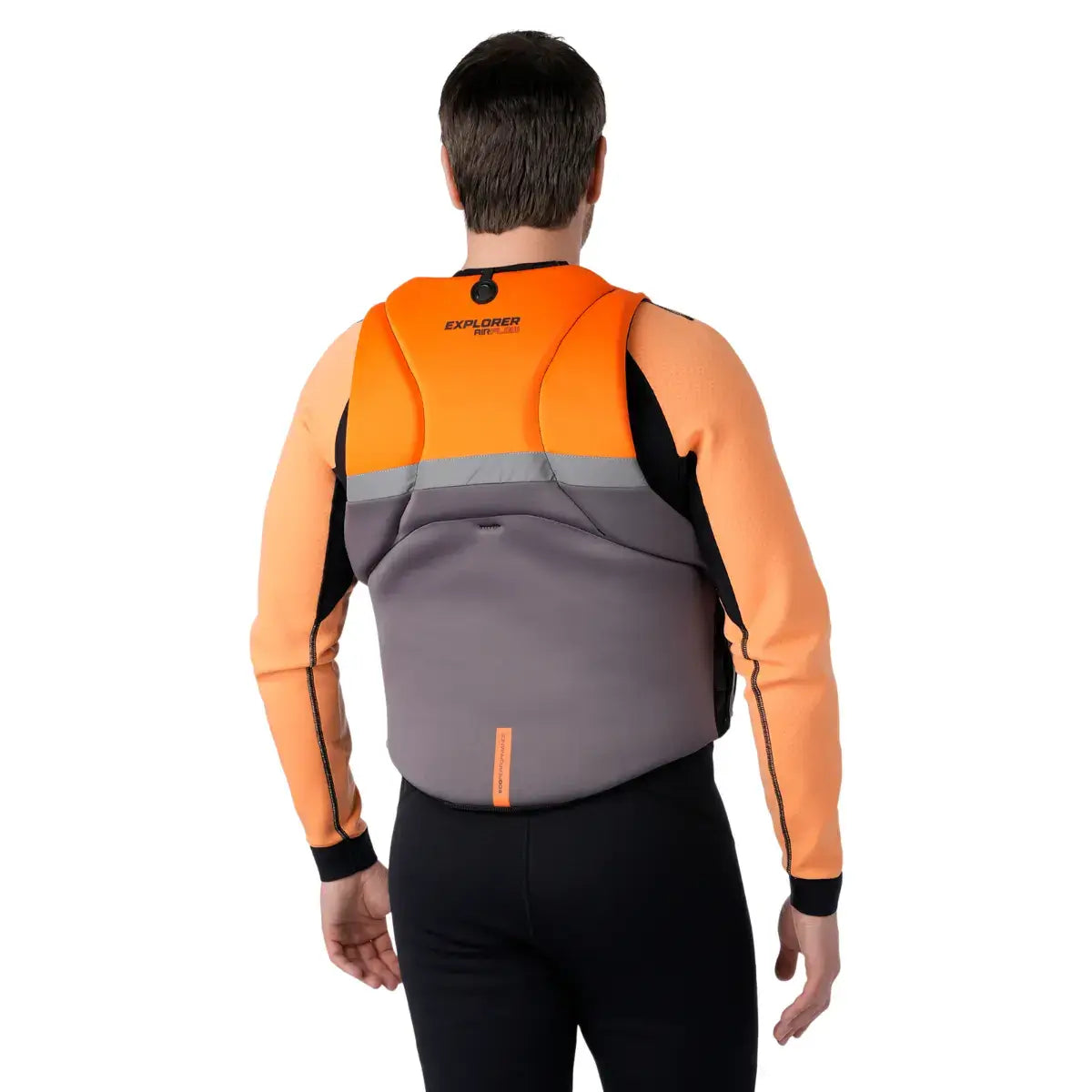 Person with life jacket on