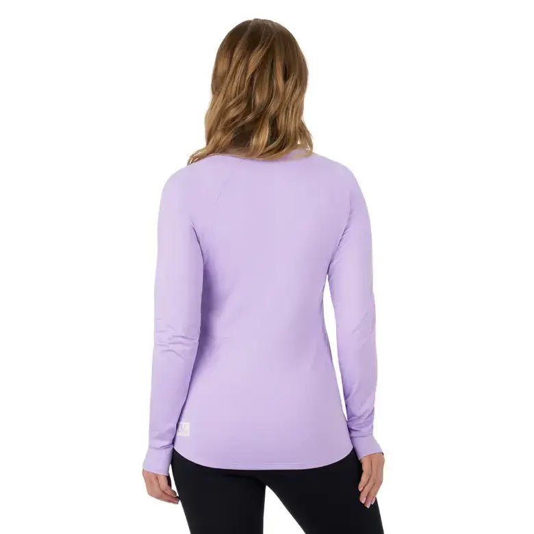 Back view of Women's UV Protection Long Sleeve Shirt by Sea-Doo, showcasing lightweight fabric and stylish design.