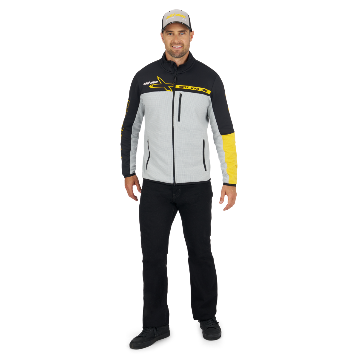 Ski-Doo Men's X-Team Edition Micro-Fleece in Grey 288194, alternate view 1