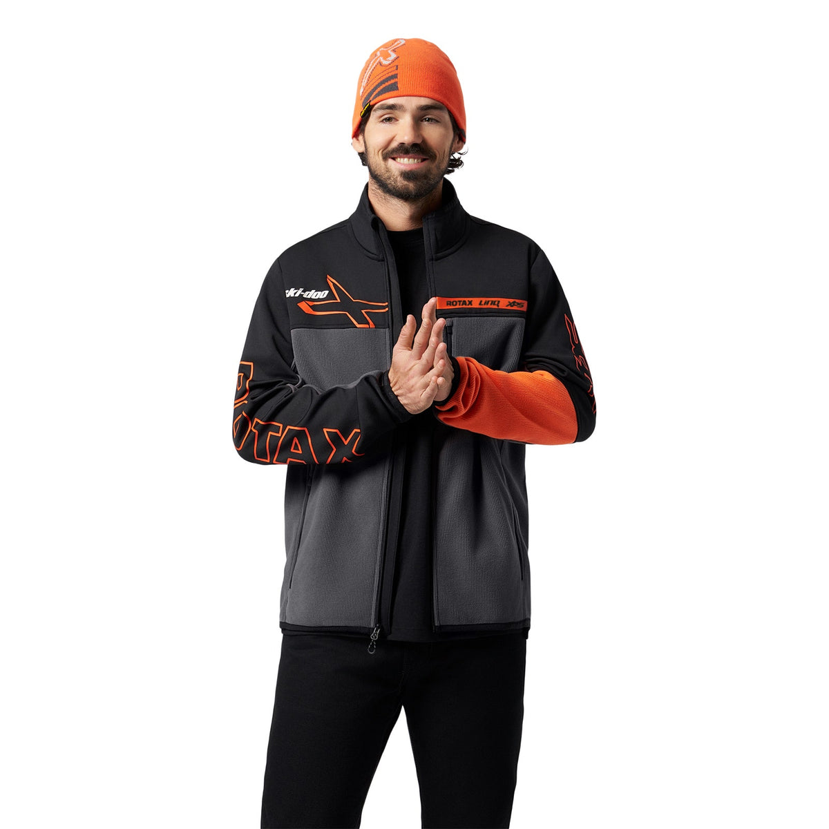 Ski-Doo Men's X-Team Edition Micro-Fleece in Orange 288194, alternate view 2