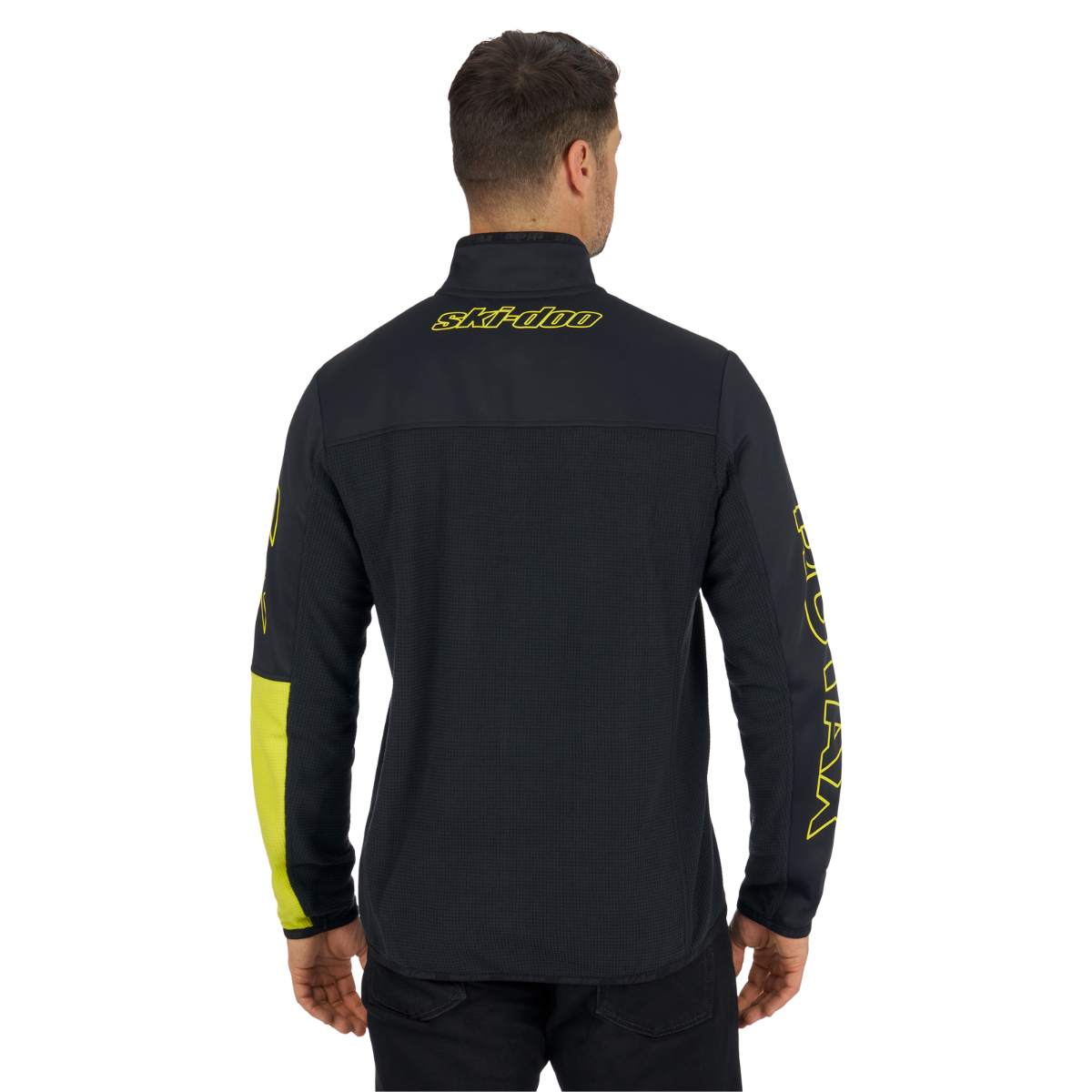 Ski-Doo Men's X-Team Edition Micro-Fleece in Hi-Vis Yellow 288194, alternate view 2