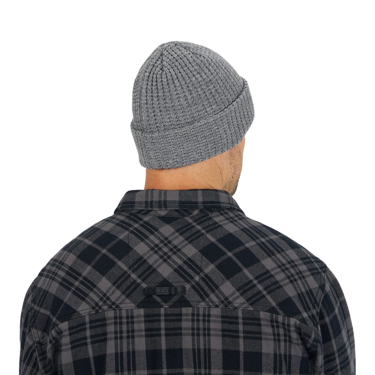 Ski-Doo Unisex Chunky Beanie in Heather Grey, back