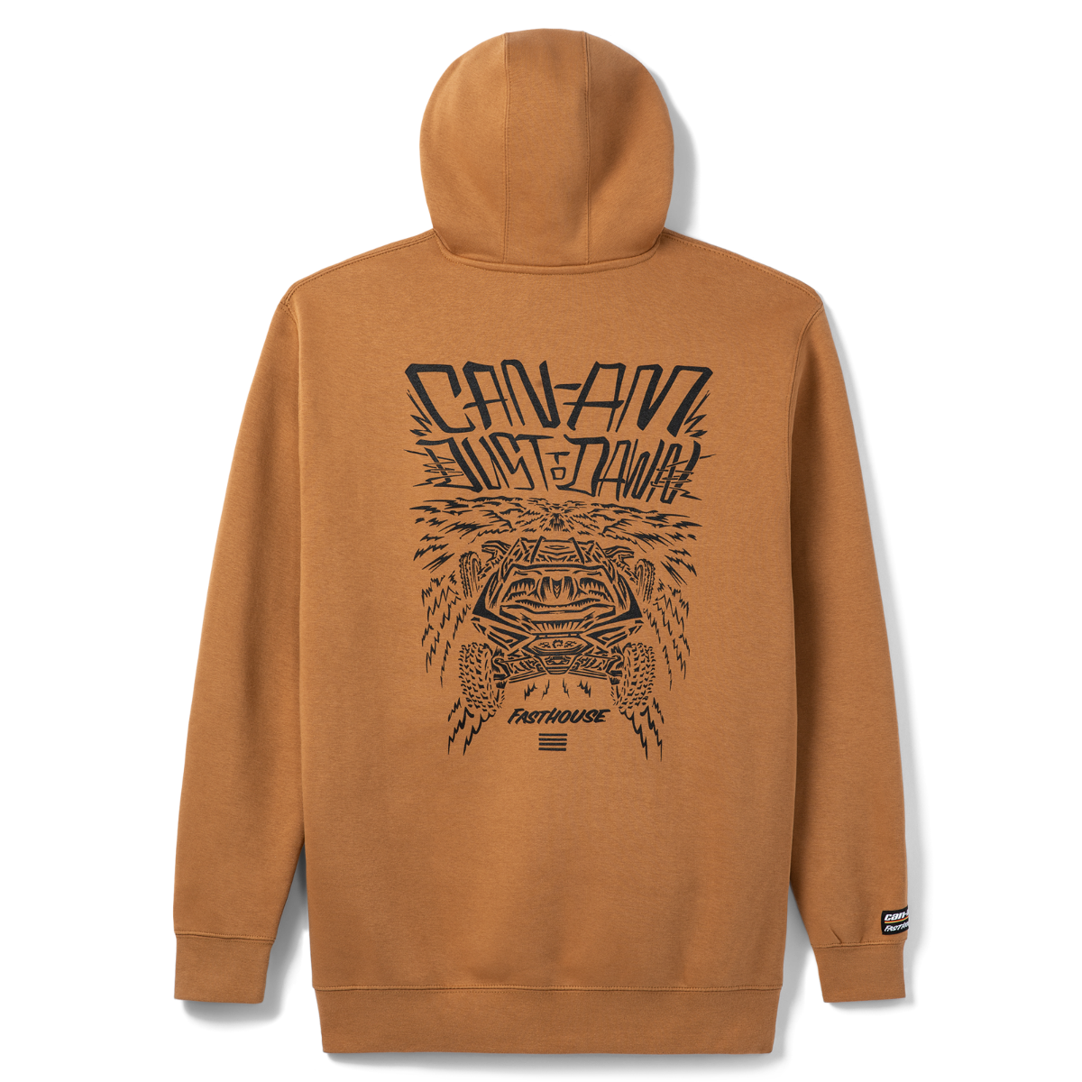 Can-Am x Fasthouse Men's Mav Pullover Hoodie Gold, back 2