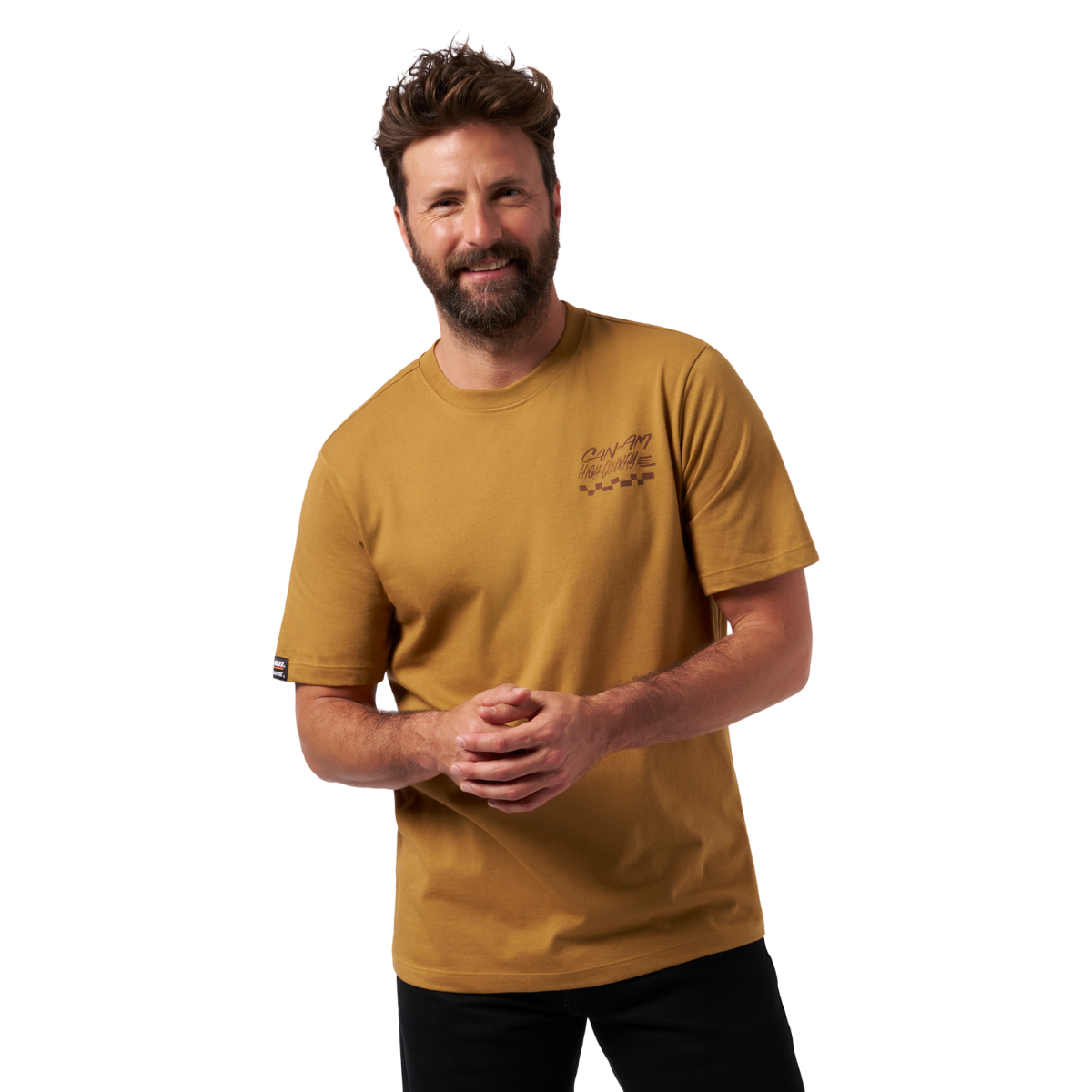 Can-Am x Fasthouse Men's High Country T-Shirt Bronze, front