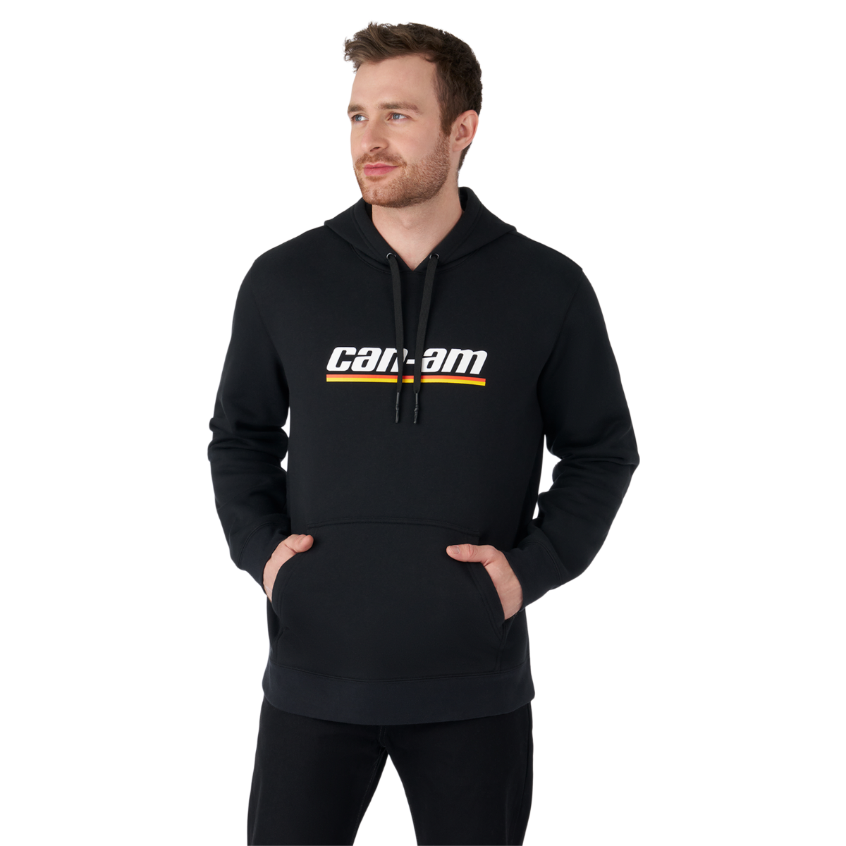 Can-Am Men's Emblem Pullover Hoodie Black, front
