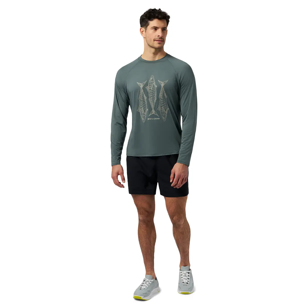 Sea-Doo Men's Fishing UV Long Sleeve Shirt - Sun Protection Performance Fishing Shirt, 288254