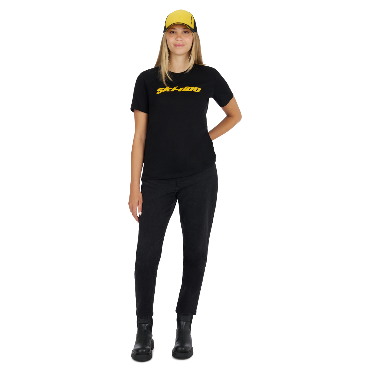 Ski-Doo Women's Signature T-Shirt in Black 288299, alternate view 1