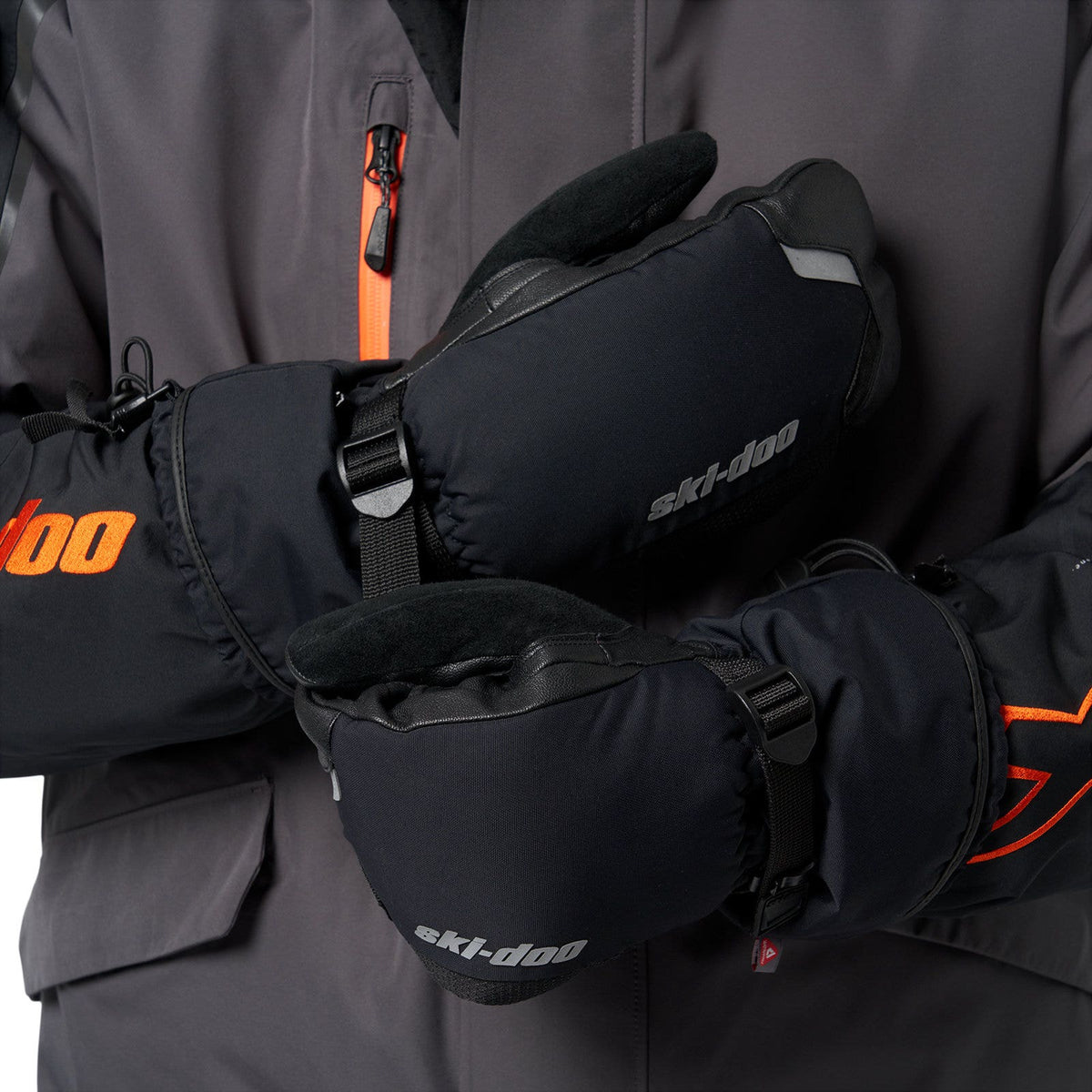 Ski-Doo Absolute 0 2.0 Insulated STX Mitts in Black 288321, alternate view 2