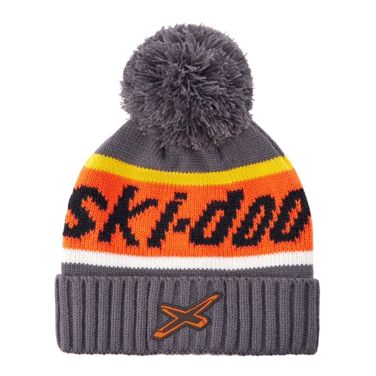 Ski-Doo Youth Unisex X-Team Pom-Pom Beanie - Charcoal Grey Onesize