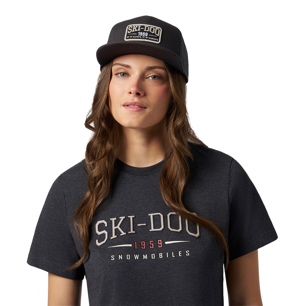 Unisex Ski-Doo Snowmobiles Flat Cap - Charcoal Grey Onesize