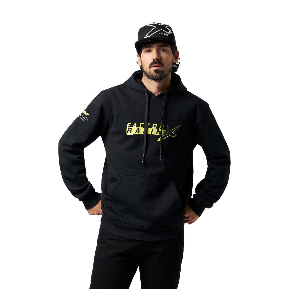 Men's Ski-Doo X-Team Racing Pullover Hoodie - Black M