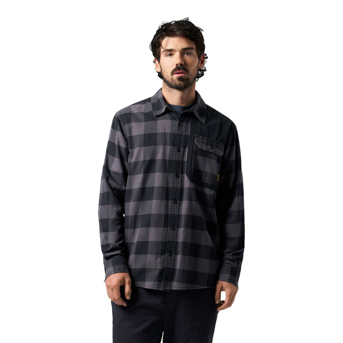 Ski-Doo Men's Buffalo Plaid Flannel Shirt in Black, 288386