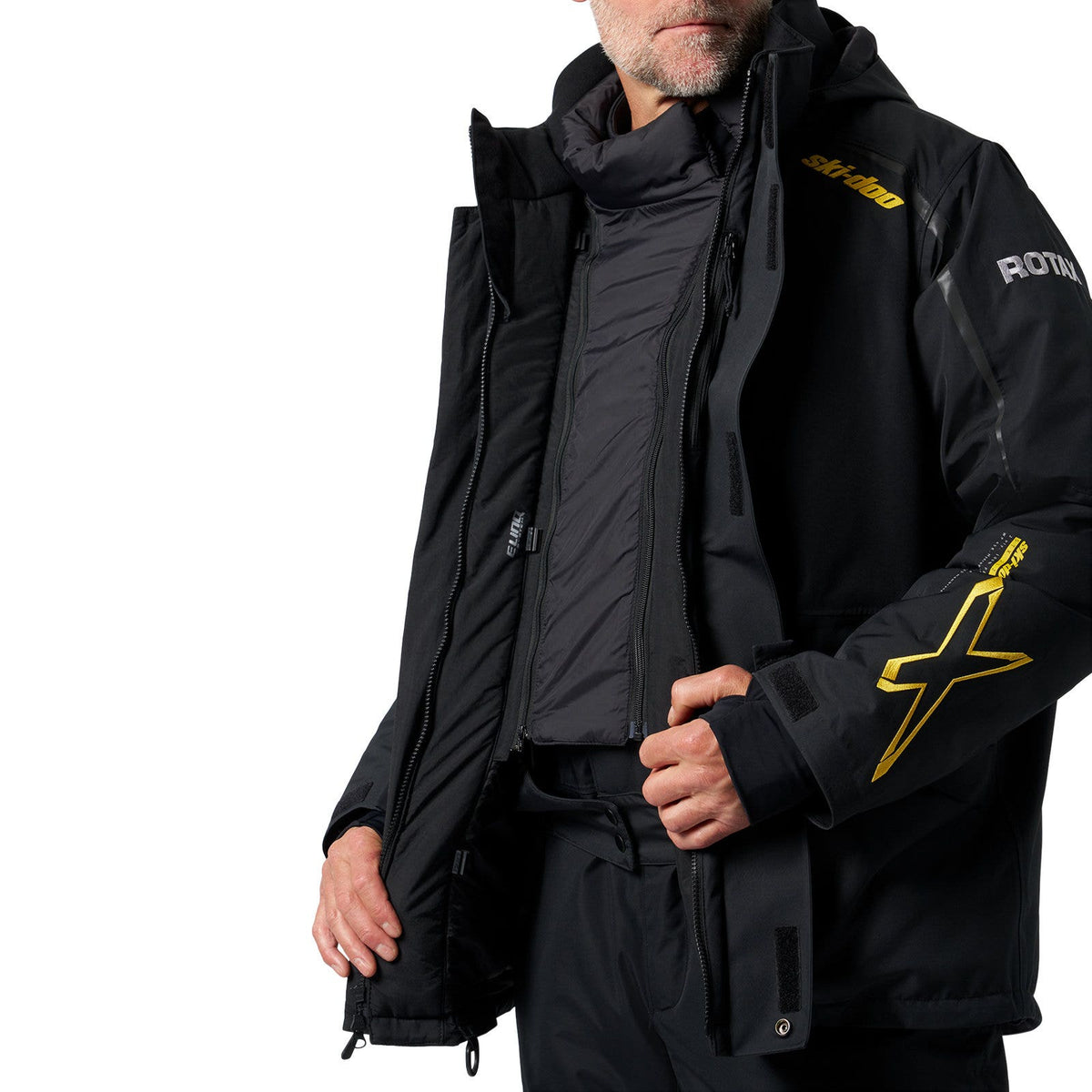 Ski-Doo Men's Absolute 0 X-Team Stx Insulated Jacket - Black with Graphics M