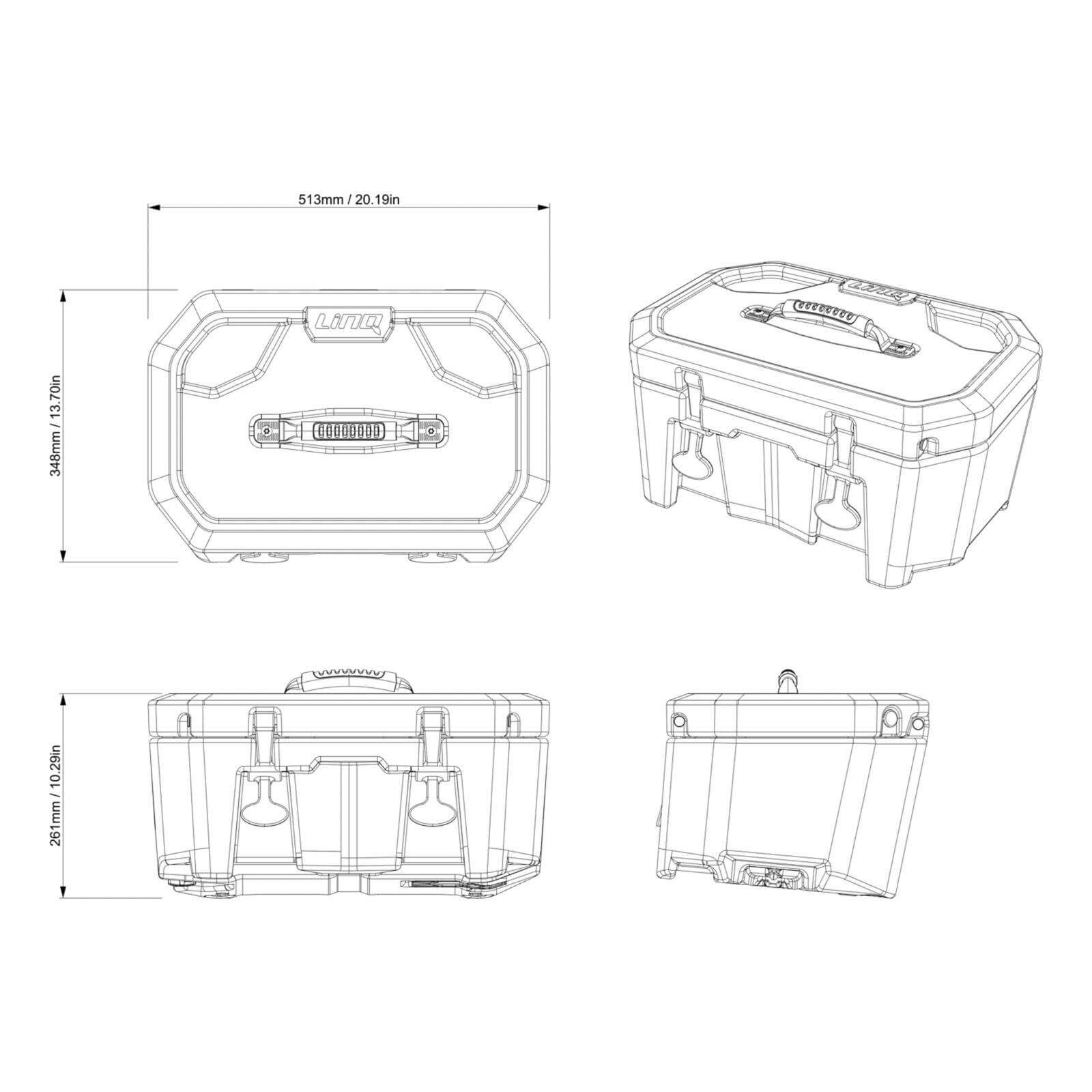 Sea-Doo LinQ 4.2 US Gal (16 L) Rigid Cooler PWC - Secure Storage, 295100698