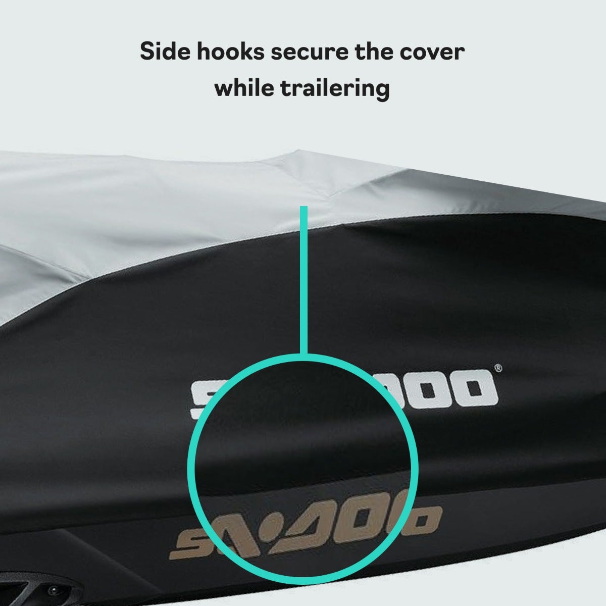 Housse Sea-Doo pour GTX S, GTX Limited S (2012-2017) Gris clair/Noir