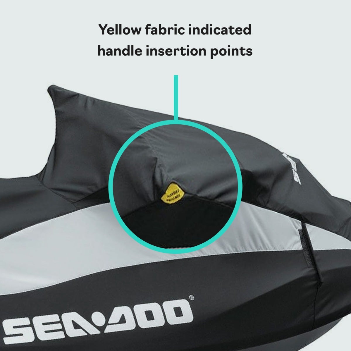 Sea-Doo Cover for GTS, GTS Rental, GTI, GTI SE, GTI Limited (2011‑2019) in Black/ Light Grey, 295100722