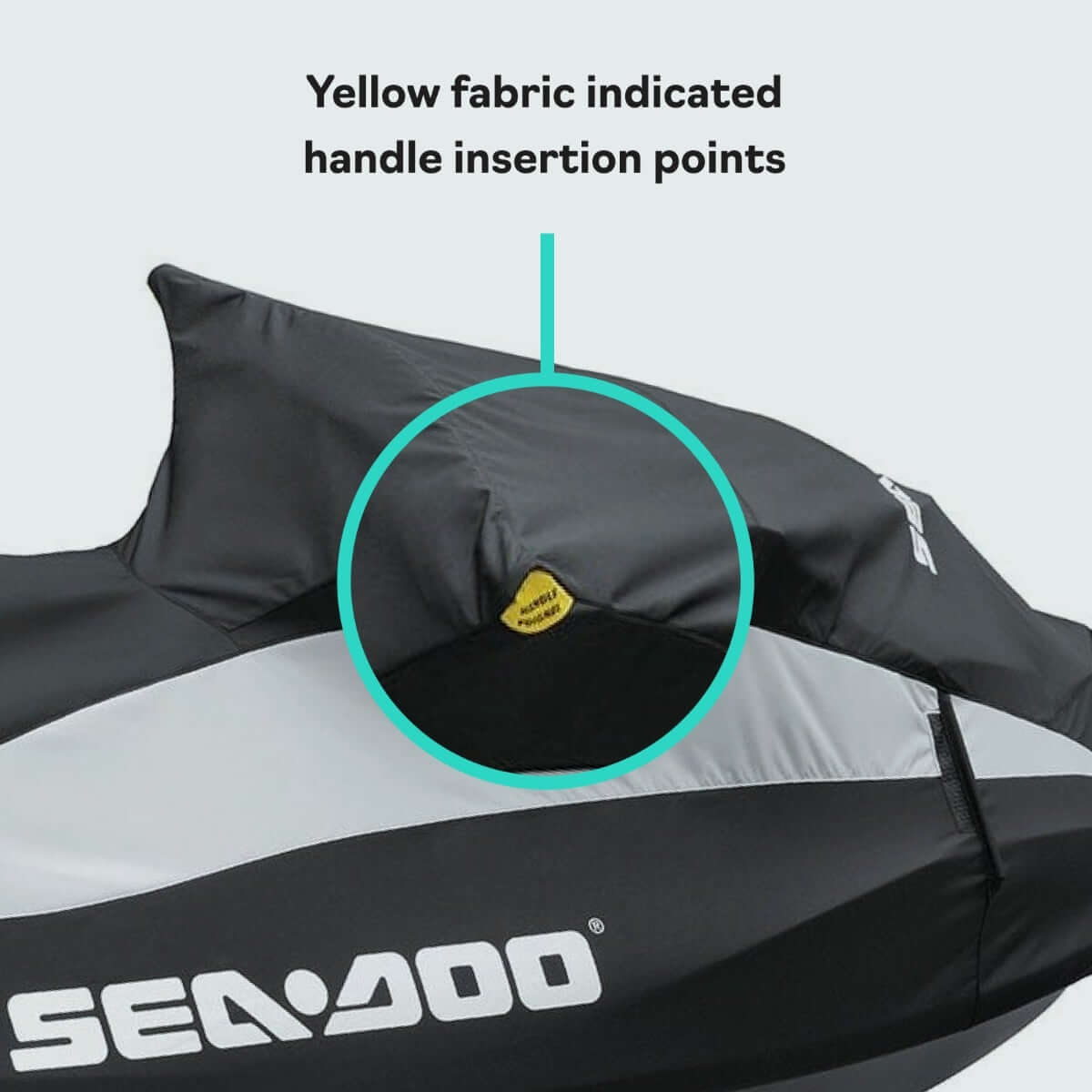 Housse Sea-Doo pour GTS, GTS Rental, GTI, GTI SE, GTI Limited (2011‑2019) Noir/Gris clair, 295100722