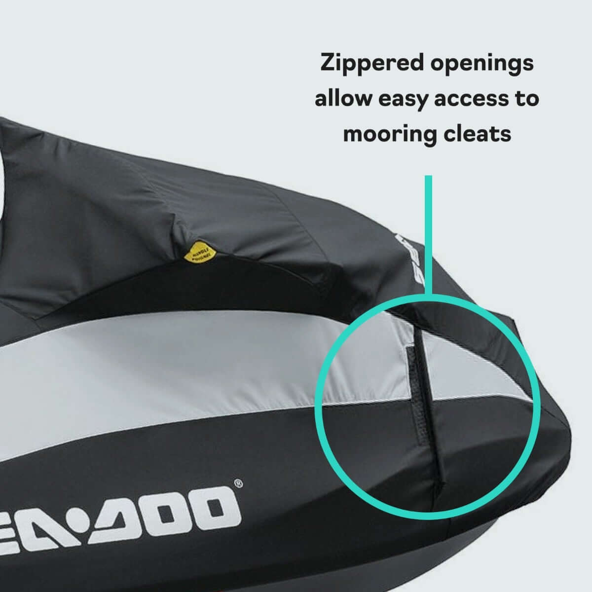 Housse Sea-Doo pour GTS, GTS Rental, GTI, GTI SE, GTI Limited (2011‑2019) Noir/Gris clair, 295100722