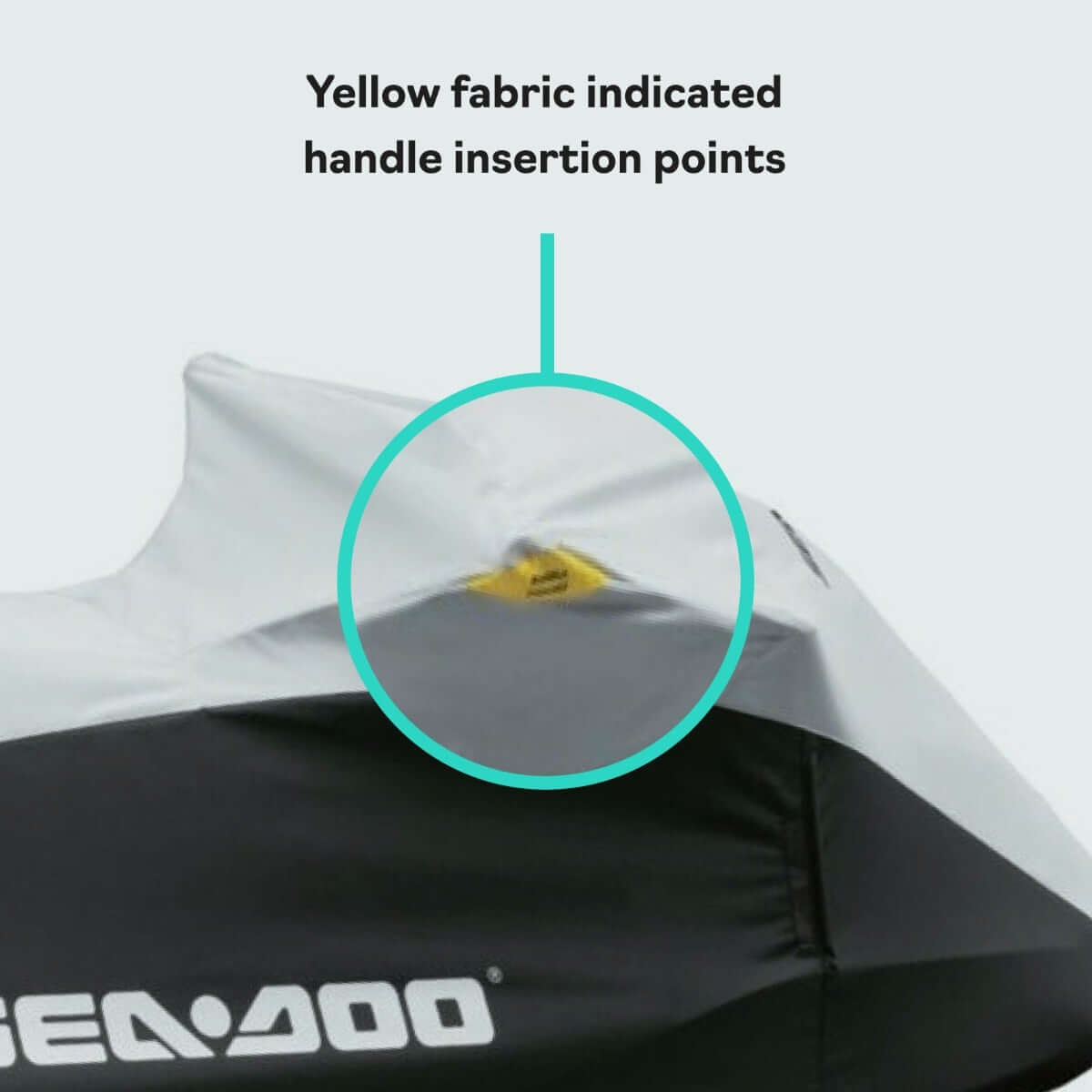 Housse Sea-Doo pour modèles GTR (2012-2019) - Housse motomarine gris clair/noir, 295100723