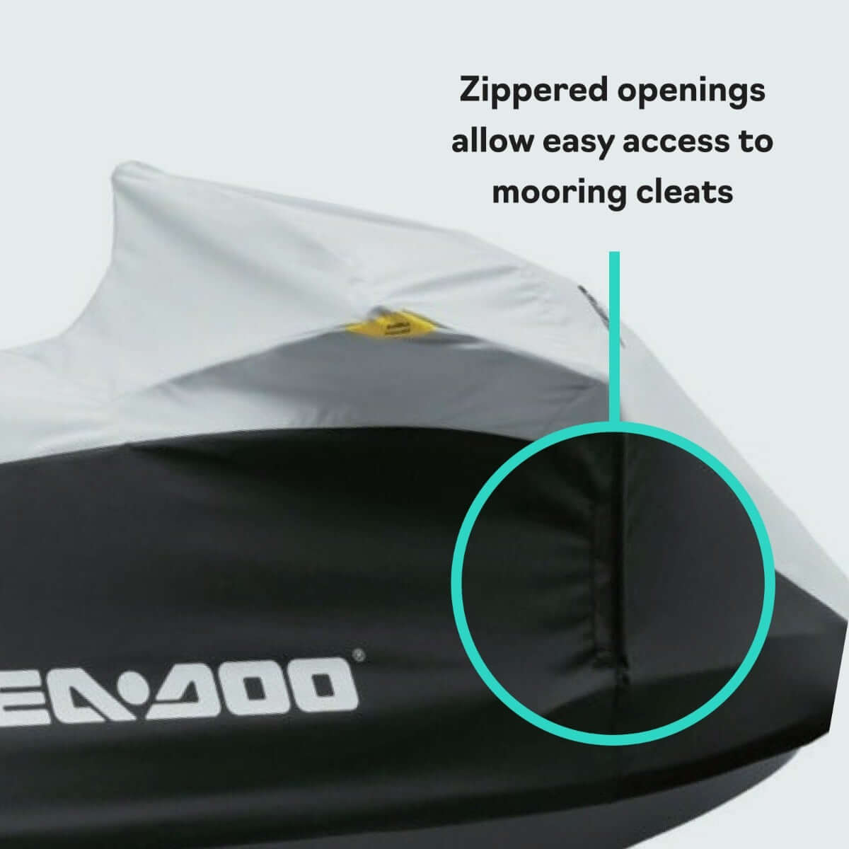 Housse Sea-Doo pour modèles GTR (2012-2019) - Housse motomarine gris clair/noir, 295100723