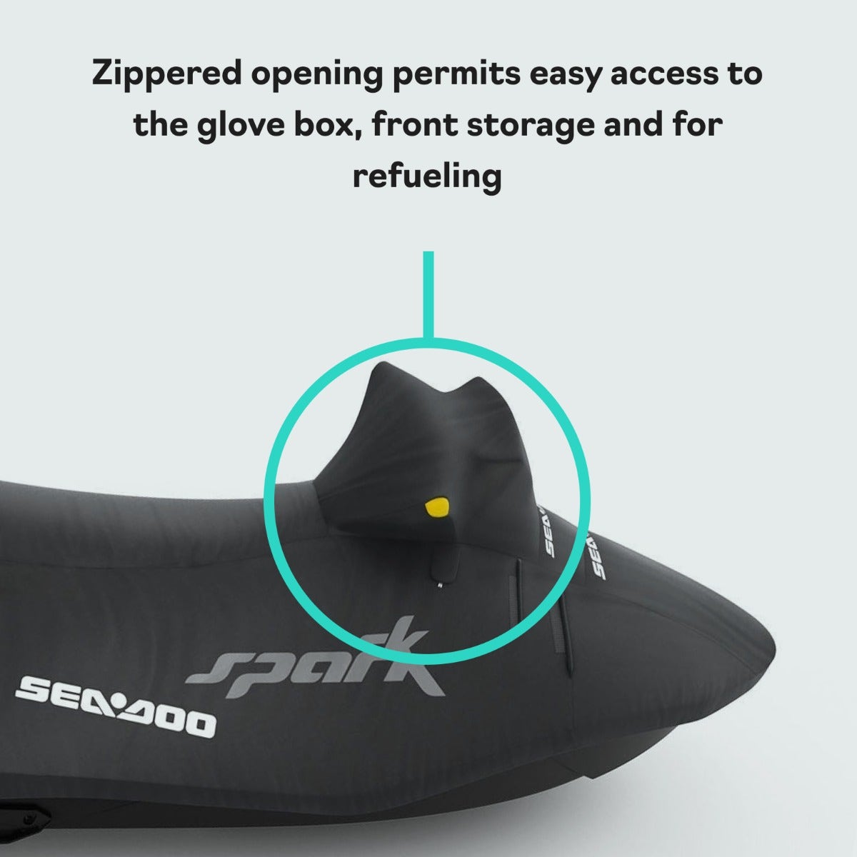 Sea-Doo Cover for Spark 3-Up (2014-2023) - Black Trailerable PWC Cover, 295100789