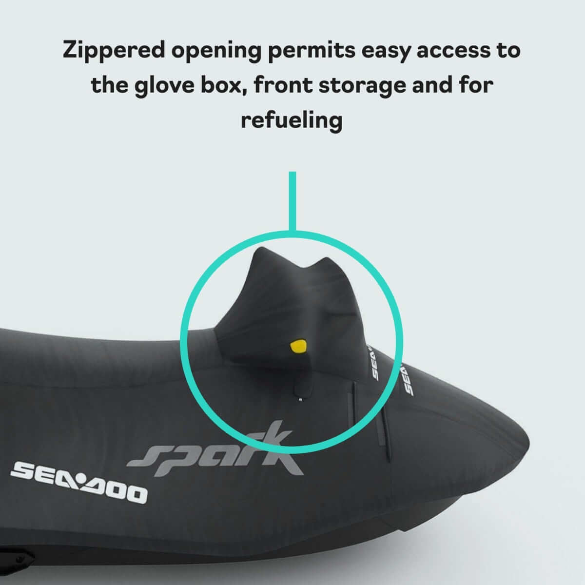 Sea-Doo Cover for Spark 3-Up (2014-2023) - Black Trailerable PWC Cover, 295100789