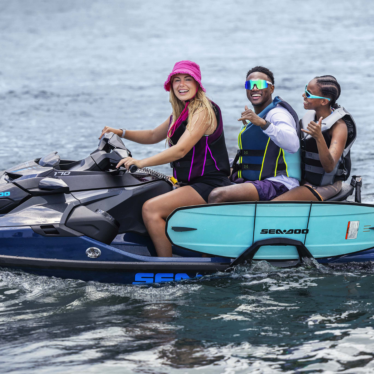 Sea-Doo Wakeboard Rack Watersports System WAKE GTI GTX RXT FishPro - Quick-Release Board Storage, 295100838