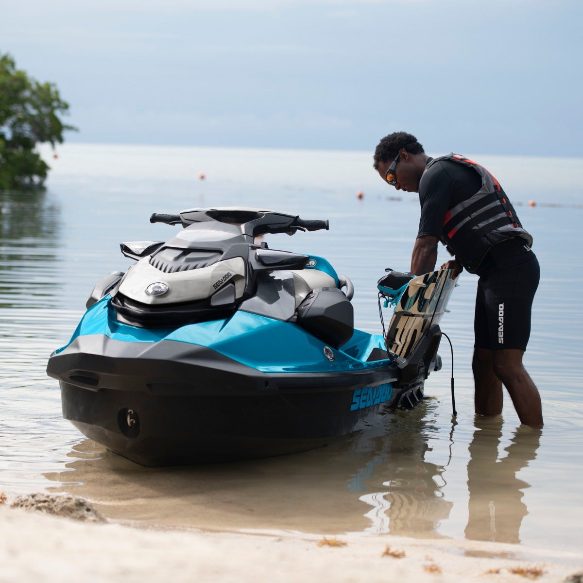 Sea-Doo Wakeboard Rack Watersports System WAKE GTI GTX RXT FishPro - Quick-Release Board Storage, 295100838