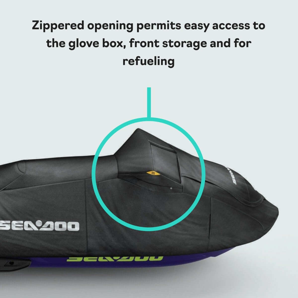 Bâche Sea-Doo pour RXP-X (2021+) – Housse noire performante et remorquable pour motomarine, 295100889