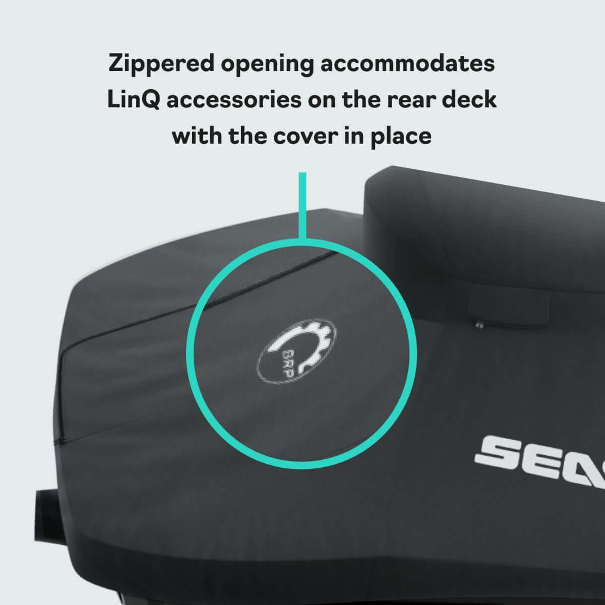 Housse Sea-Doo Spark pour 2 places (2014-2023) noire, 295100912
